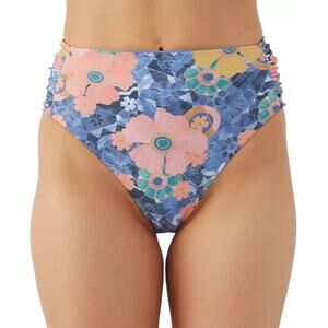 O'Neill Jadia Floral Long Beach High‎ Waist Bikini Bottom Small NWT
